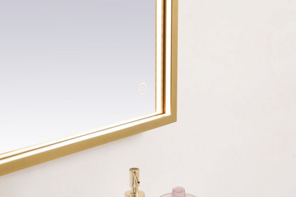 Modern Brass Led Mirror