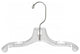 Plastic Baby Top Hanger, Clear, Chrome Finish, Set of 100