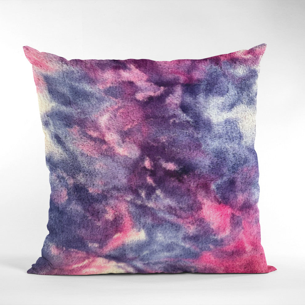 Plutus Purple Pink Fureal Faux Fur Luxury Throw Pillow, Purple Pink, 22" x 22"