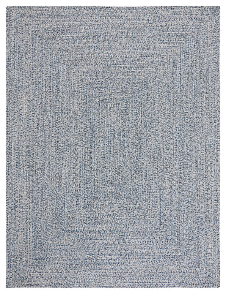 Safavieh Braided BRA201 Rug Machine-Washable, Dark Blue/Ivory, 9'x12'