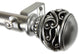 Claudia 1" Curtain Rod, Satin Nickel, 120"-170"