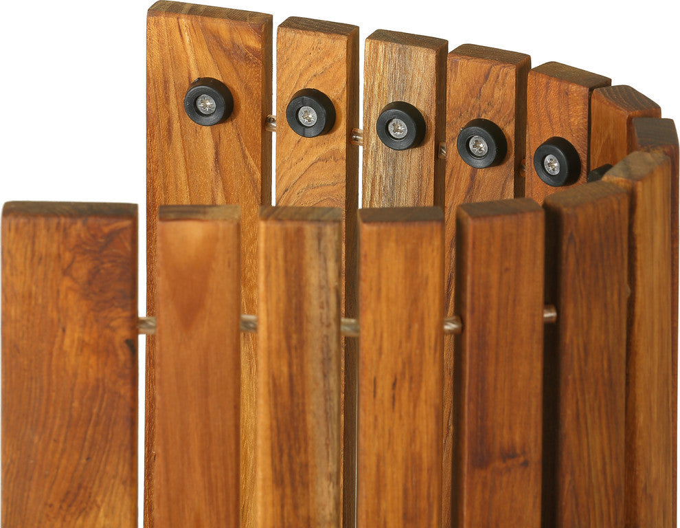 Cosi Wood Spa String Mat, Solid Teak Wood and Oiled Finish