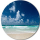 Bright Blue Sky On Winter Day, Seashore Round Wall Art, 36"