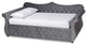 Montenam Velvet Daybed, Gray, Queen
