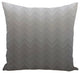 Depth Perception Stripes Print Pillow, Steel Gray, 16"x16"