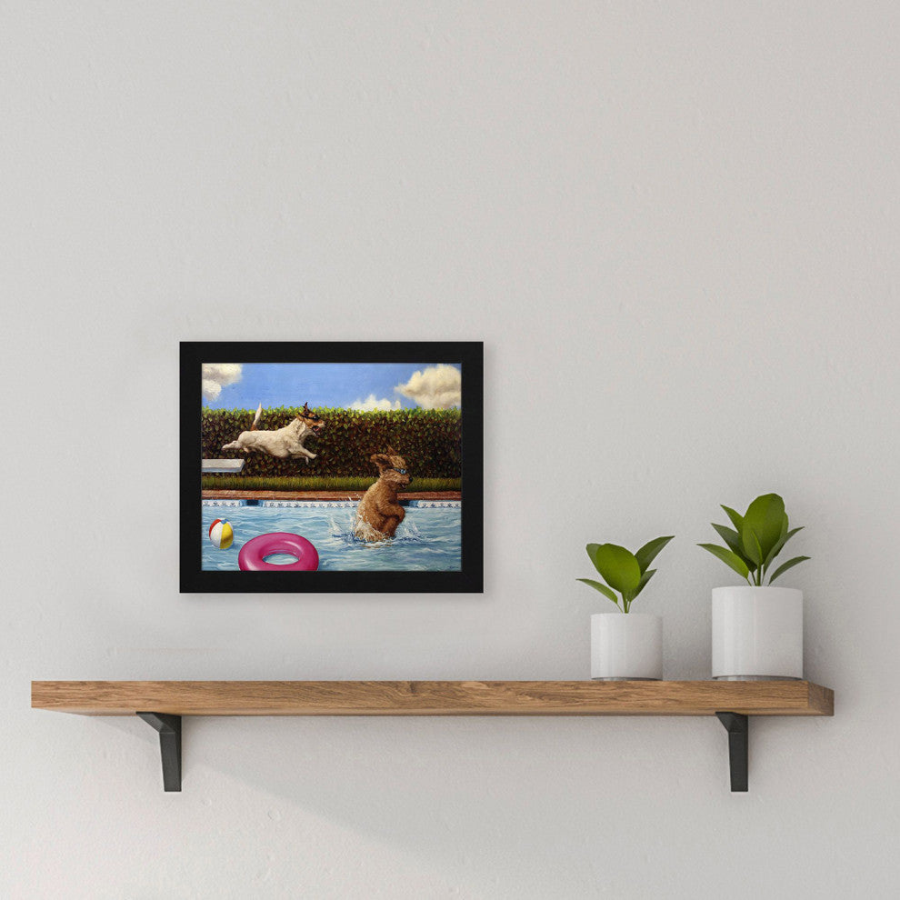 Pool Party II Non-Glass Framed Art