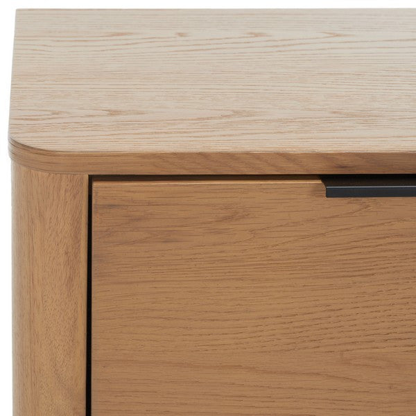 Safavieh Couture Gabrietta 2 Drawer Nightstand Natural / Black