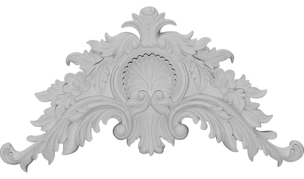 16 1/4"W x 8 3/4"H x 1 5/8"P Small Shell Center with Scrolls