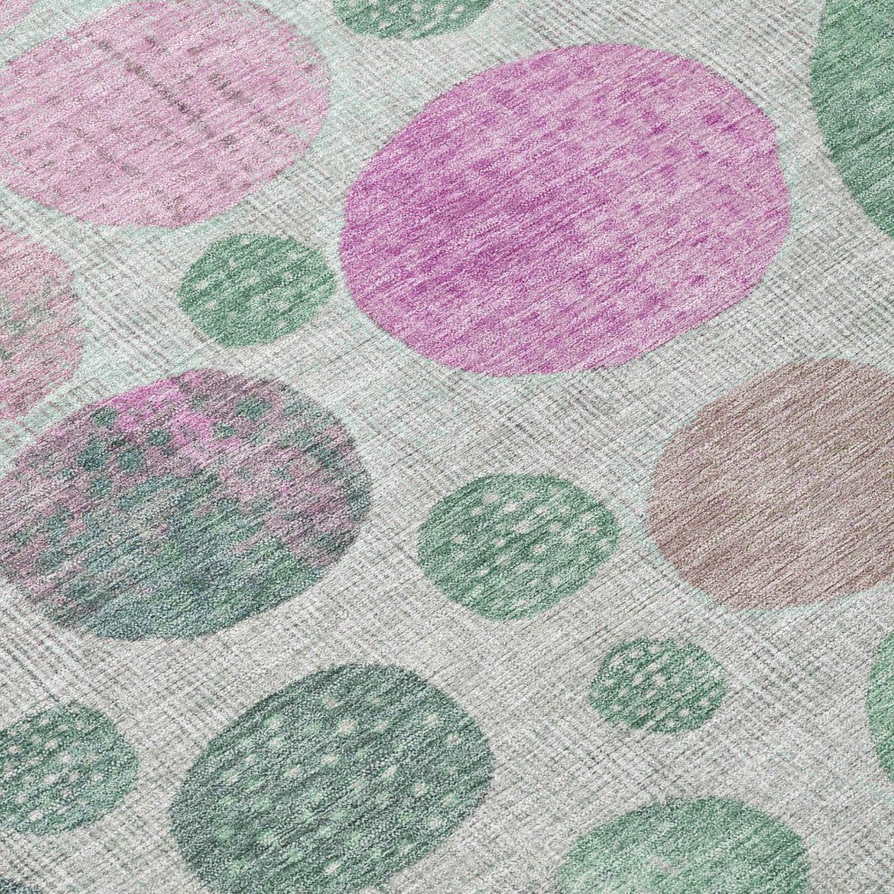 Machine Washable Indoor/Outdoor Chantille ACN1899 Sage 8' x 8' Round Rug