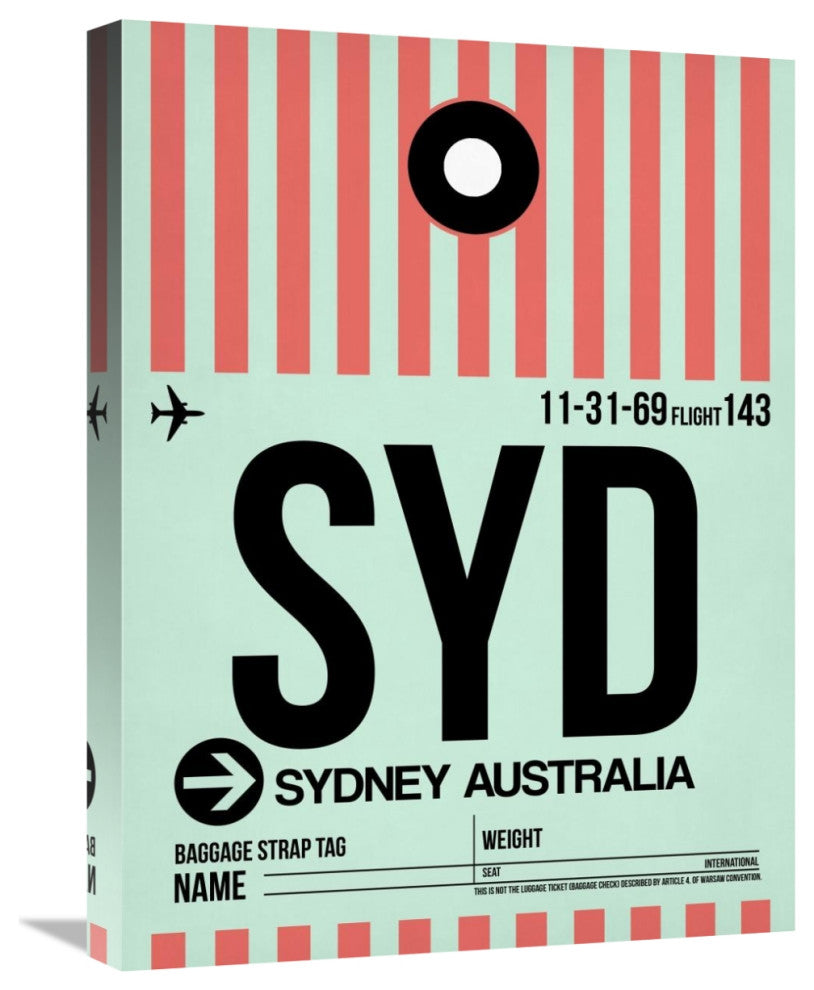 "SYD Sydney Luggage Tag 1" Fine Art Print