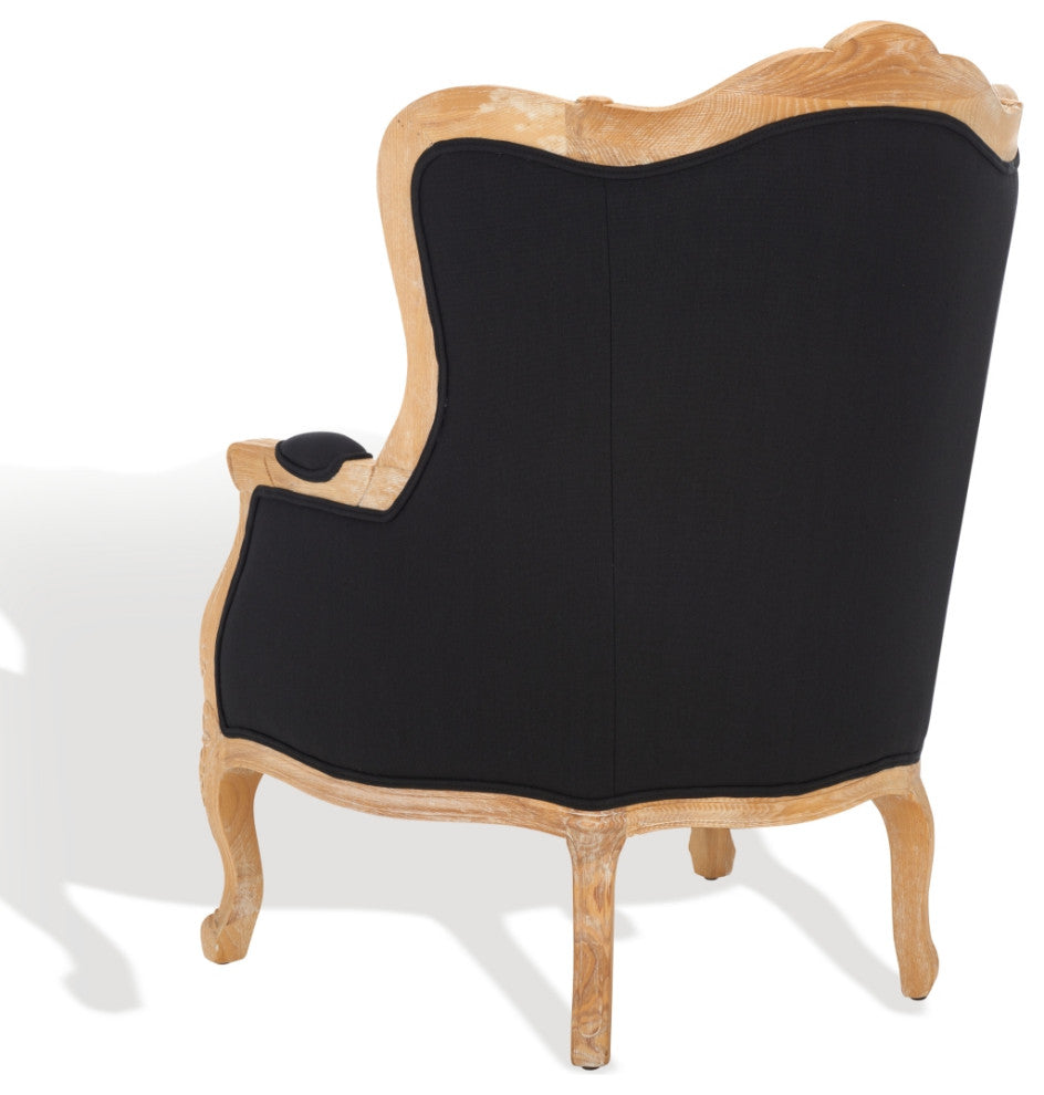 Safavieh Couture Fallon Wing Chair, Black