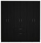 FM FURNITURE Guajira 6-Door Wall Armoire - Black