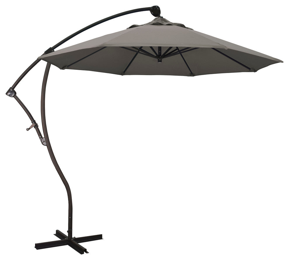 9' Cantilever Umbrella Deluxe Crank Lift, Bronze, Pacifica, Taupe