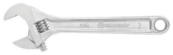 Crescent® AC28VS Adjustable Wrench, 8", Chrome Finish