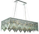 Elegant Maxim Dining Room Light, Chrome Finish With Royal Cut Crystal