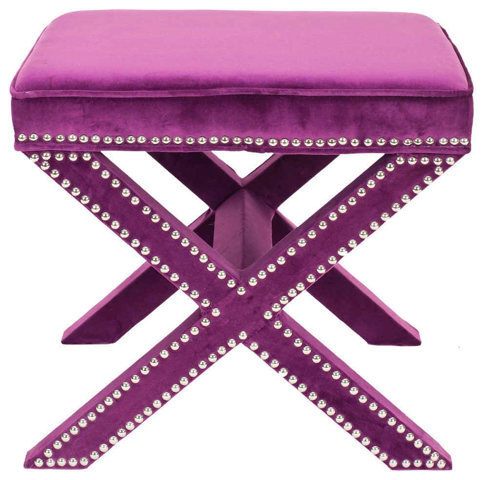 Safavieh Palmer Ottoman, Plum