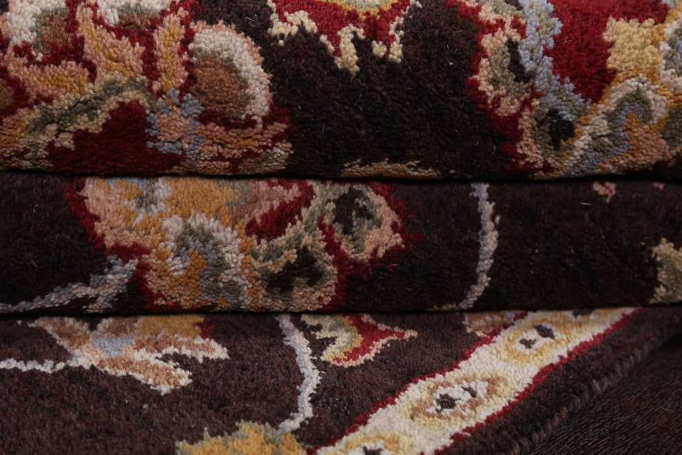 Oushak Hand Tufted Floral Oriental Area Rug, Brown, 4x6'