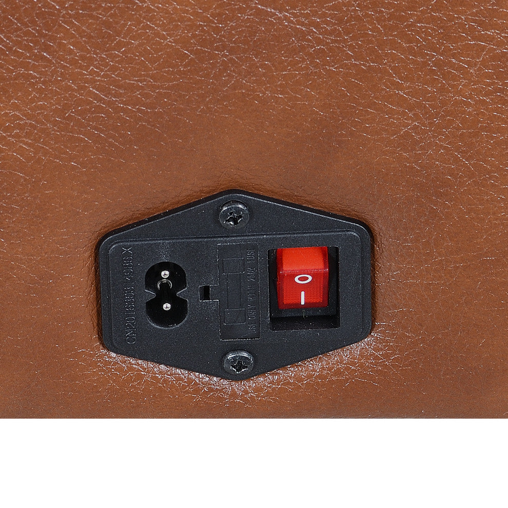 Natalia Power Leather Recliner Sofa, Caramel