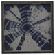 Shibori Indigo # 2 On Linen, Pewter Shadowbox