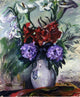 Lovis Corinth Roman Flowers in a Jug Premium Canvas Print