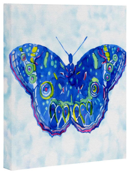 Deny Designs Cayenablanca Watercolour Butterfly Art Canvas