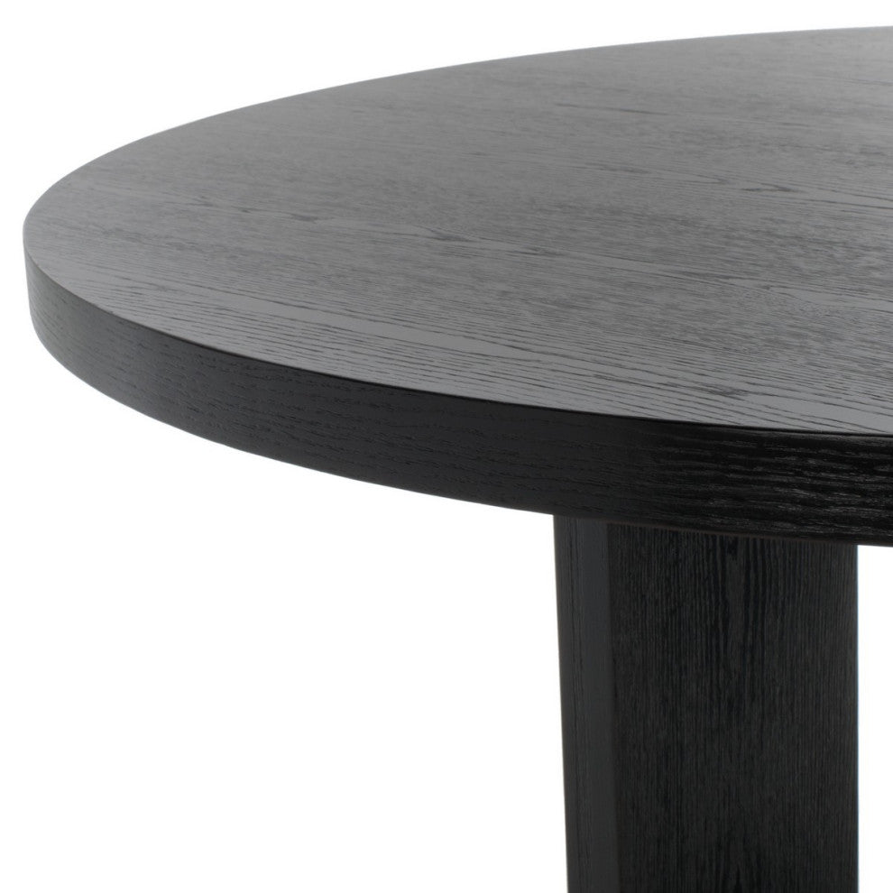 Safavieh Couture Calamaria Round Wood Dining Table, Black