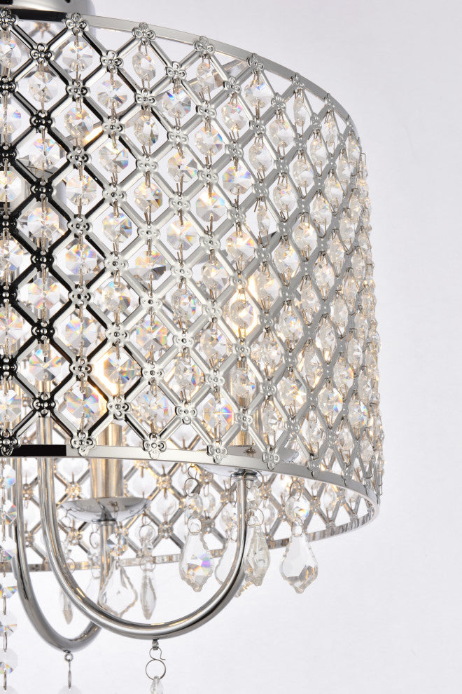 Emelia 17" Flush Mount, Chrome