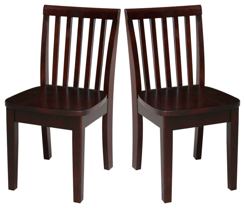Set of Two Mission Juvenile Chairs, Rich Mocha