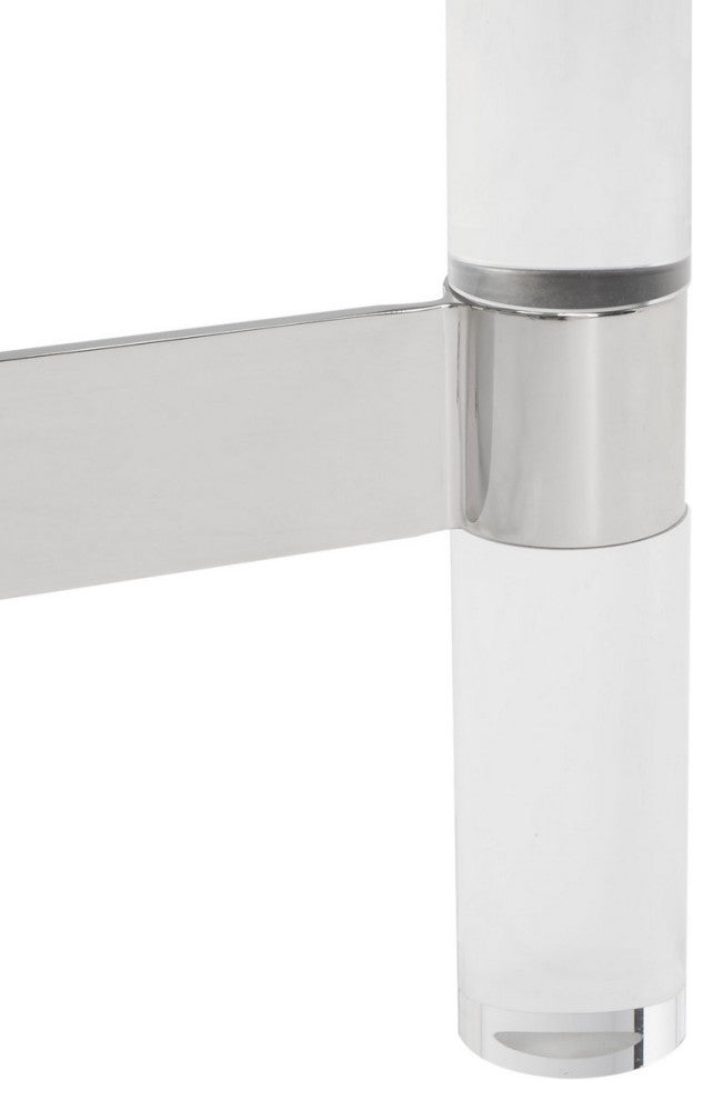 Safavieh Couture Suzanna Acrylic Accent Table, Silver