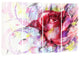"Red Rose Illustration" Digital Floral Canvas Print, 4 Panels, 48"x28"
