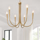 Penrose 6-Light Chandelier, Satin Brass