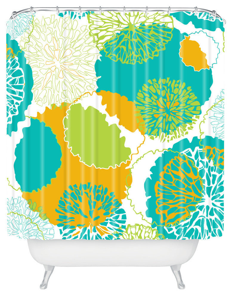 Deny Designs Karen Harris Brandywine Falls Citrus Incarnation Shower Curtain