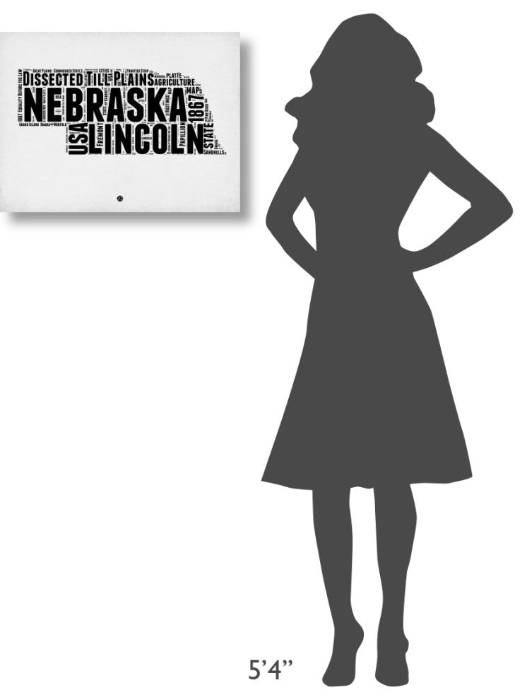 "Nebraska Word Cloud 2" Fine Art Print