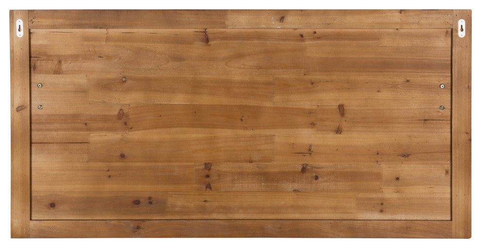 Kate and Laurel Jeran Wood Wall Shelf With 5 Hooks, White