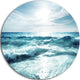 Seychelles Beach At Sunset, Seashore Round Metal Wall Art, 23"