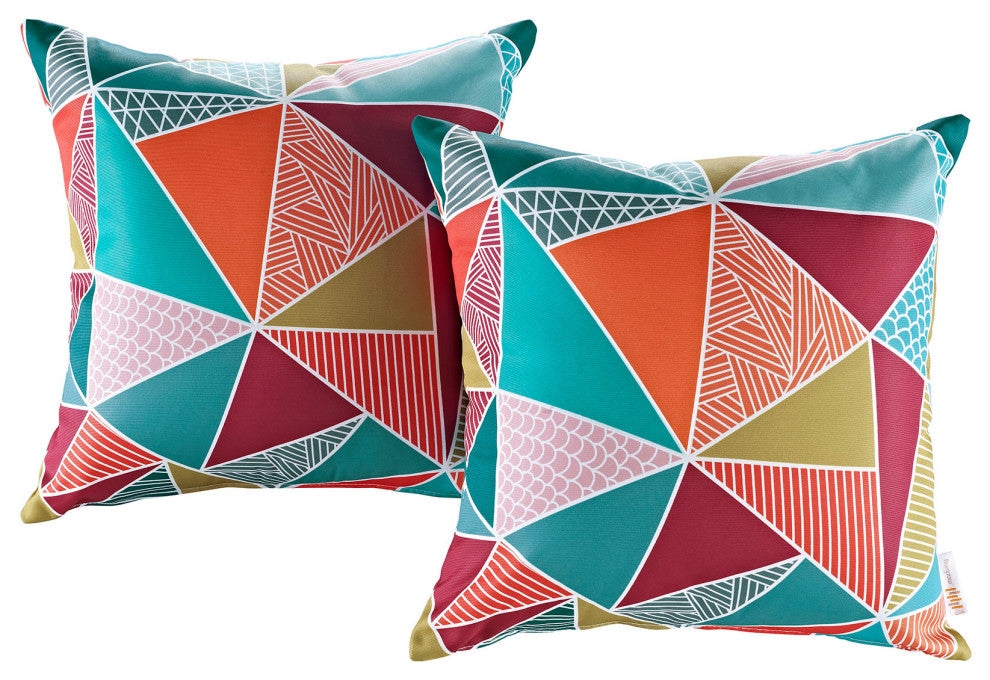Mosaic Two Piece Outdoor Patio Pillow Set