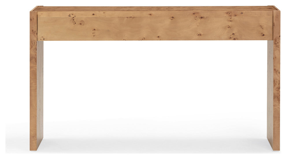 Brandyss Burl Console Table, Honey Burl