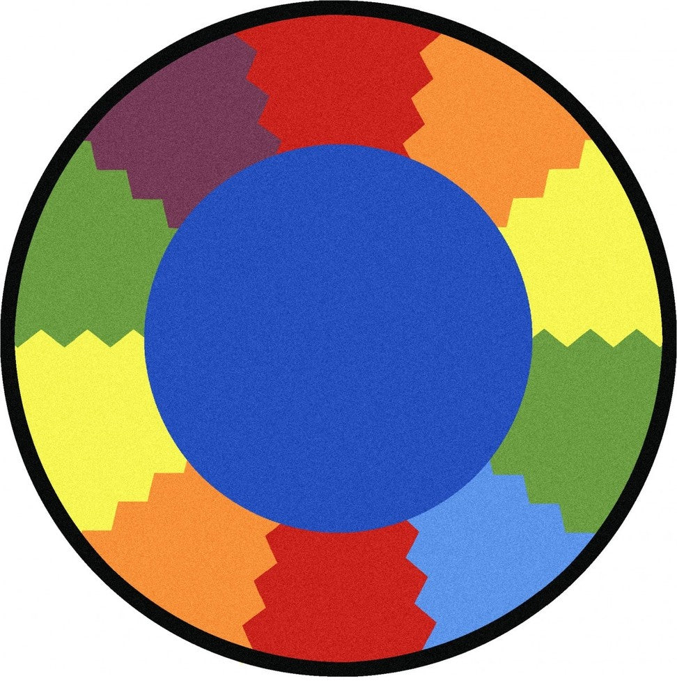 Kid Essentials Rug, Block Party, 7'7" Round