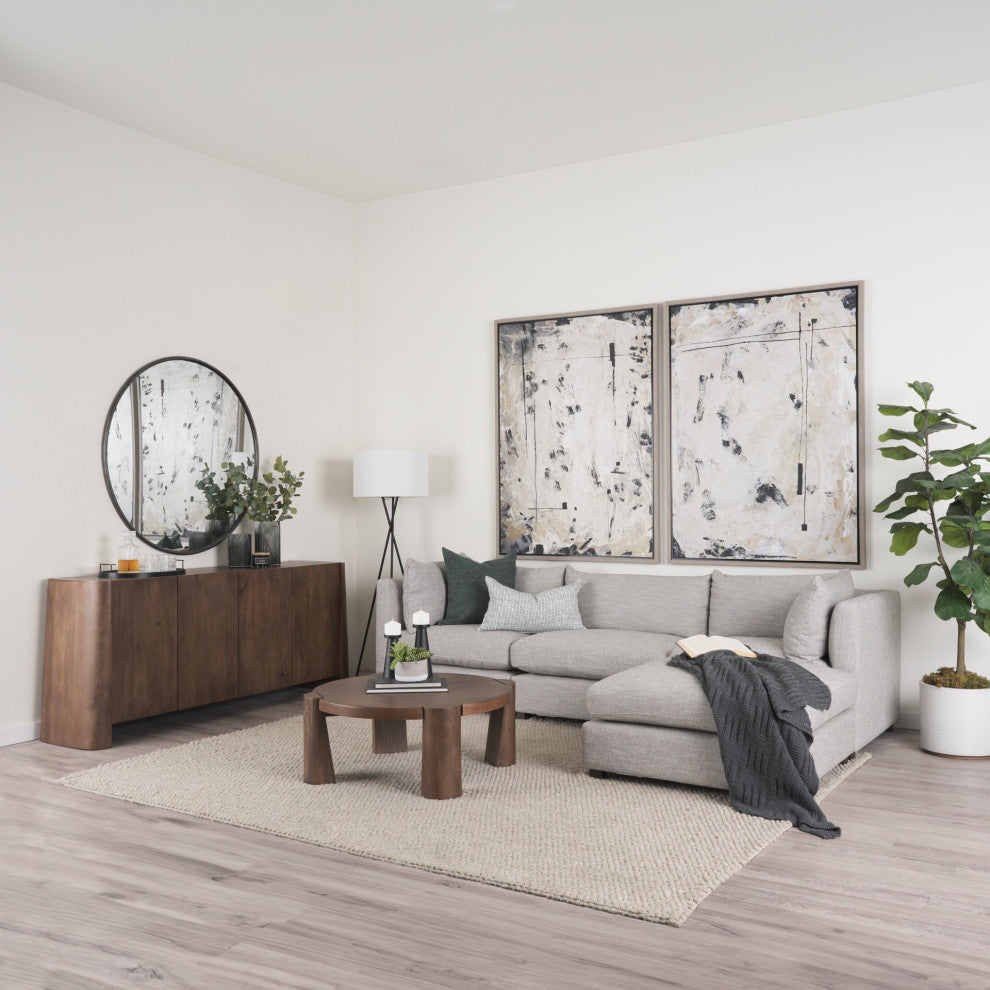 Tammar Brown Wood 4-Door Sideboard