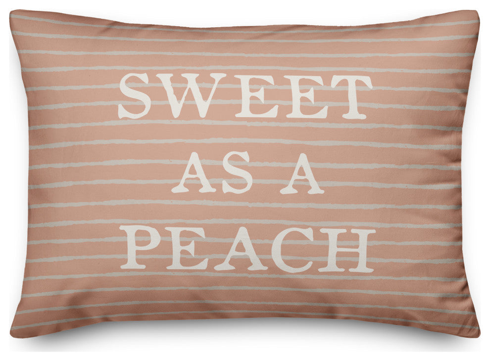 Pretty Sweet Peach Pillow 14x20 Spun Poly Pillow