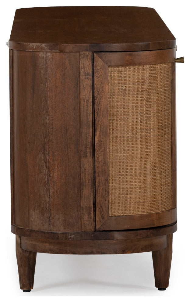 Canggu Cane Solid Wood Media Stand