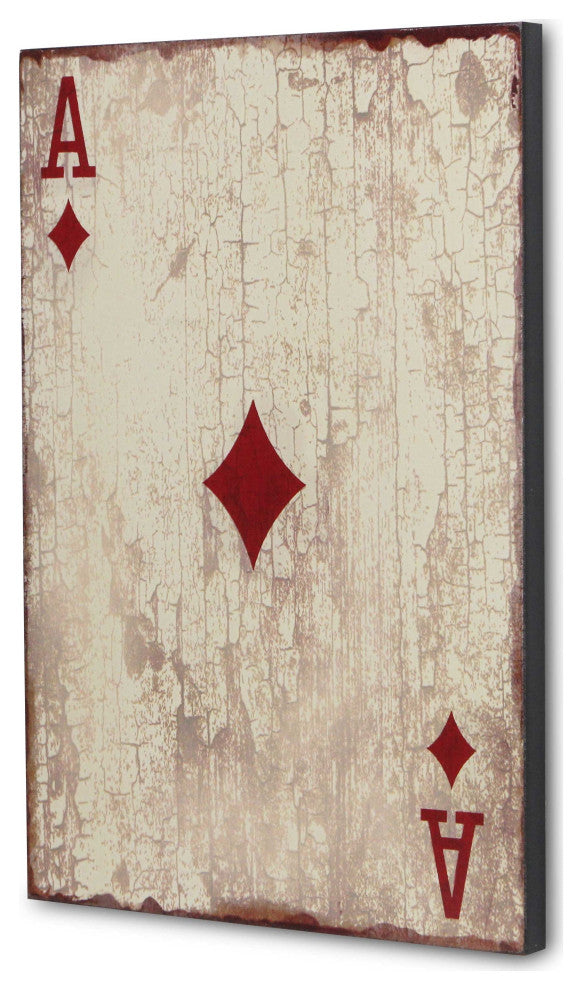 "Ace Of Diamonds" Wooden Wall Decor