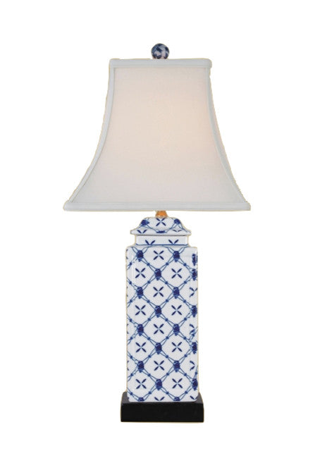 Akil Porcelain Table Lamp, Blue and White