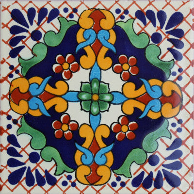 6x6 4 pcs Macotera Talavera Mexican Tile