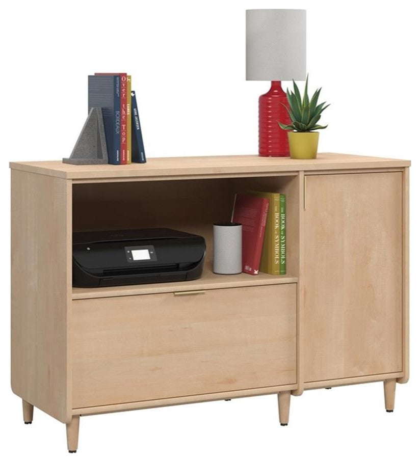 Clifford Place Engineered Wood Credenza in Natural Maple Finish