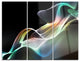 "Abstract Smoke Reflection" Digital Metal Wall Art, 3 Panels, 36"x28"