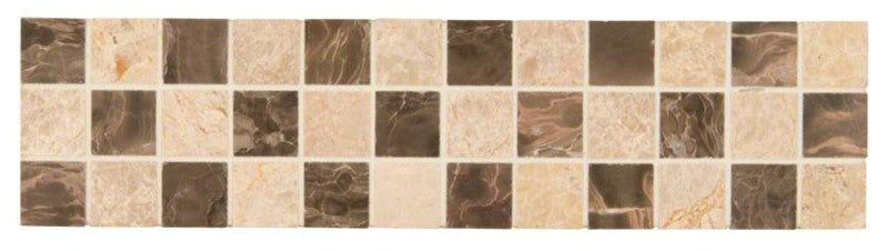 Emperador Cornerless Border Polished, 3"x12", Set of 30