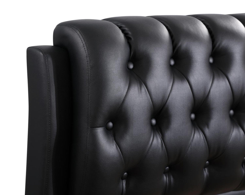 Bed, Black, Queen