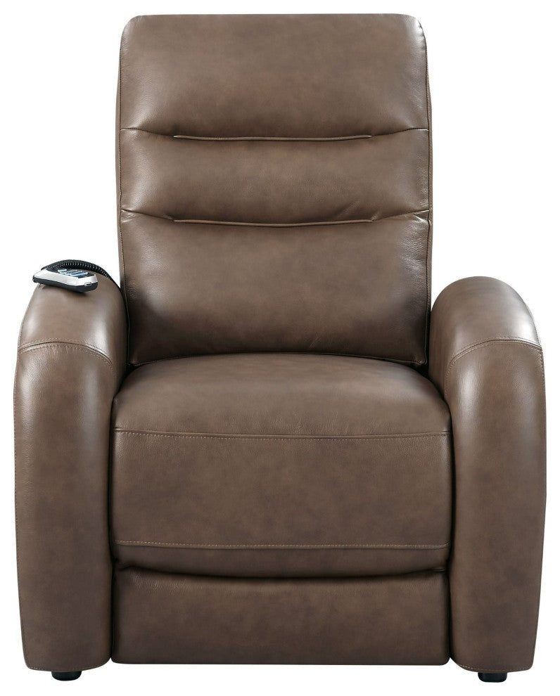 Divani Casa Huslia Modern Brown Leather Zero Gravity Recliner Chair
