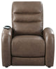Divani Casa Huslia Modern Brown Leather Zero Gravity Recliner Chair